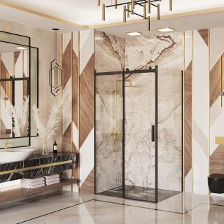 Душевой уголок Ambassador Benefit 19021202HB-90HB 130x90см чёрный/прозрачное